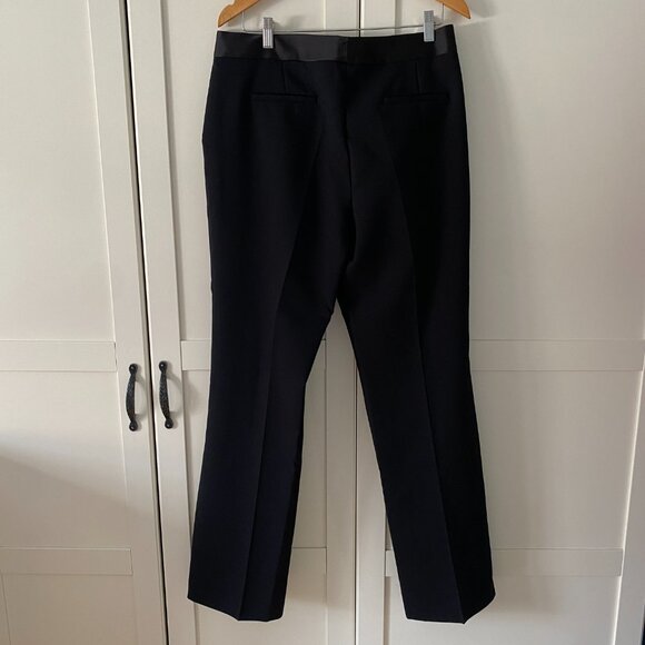 NWT Zara Black Tuxedo Pant with Satin Waistband (XL) - Picture 2 of 8